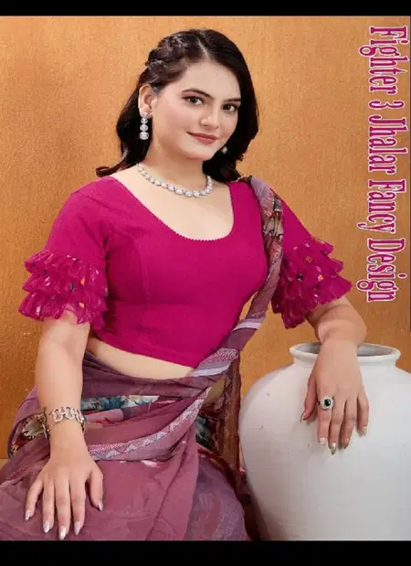 HC 2651 Crush Fabric Fancy Blouses Wholesale Suppliers In Mumbai